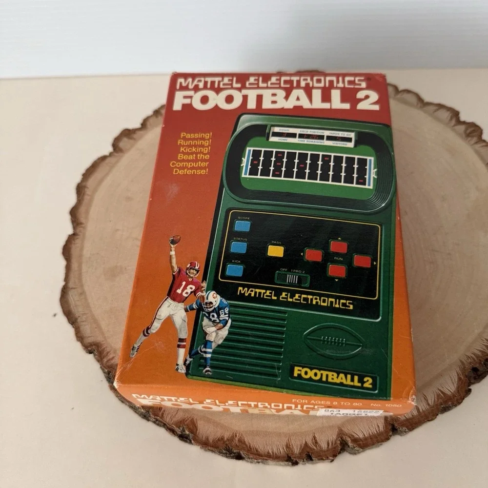 Vintage 1978 Mattel Electronics FOOTBALL 2 Game w/ Original Box & Instructions.